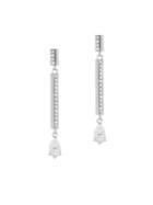 Vince Camuto Silvertone And Cubic Zirconia Pave Linear Earrings