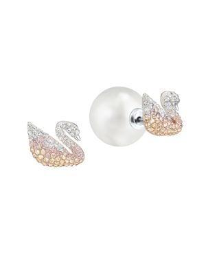 Swarovski Iconic Swan Front-back Earrings