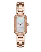 Marc Jacobs The Jacobs Rose Goldtone Stainless-steel White Mother-of-pearl Dial Bracelet Watch
