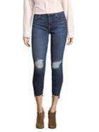 7 For All Mankind Distressed Step Hem Ankle Skinny Jeans