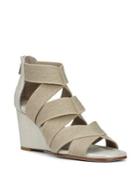 Donald J Pliner Lelle Metallic Strappy Wedge Sandals