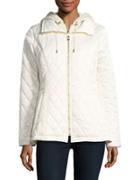 Vince Camuto Mock-layered Hooded Quilted Jacket