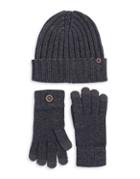 Ugg Two-piece Knit Hat And Gloves Set