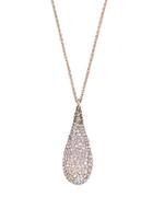 Swarovski Abstract Rose Goldtone And Crystal Pendant Necklace