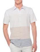 Perry Ellis Striped Cotton Shirt