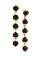 Laundry By Shelli Segal Bay Goldtone & Jet Crystal Linear Drop Earrings