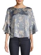 Vince Camuto Ruffle Sleeve Floral Top