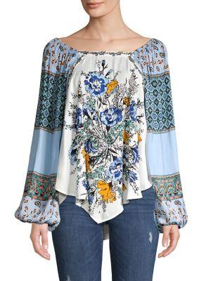 Free People Positano Printed Blouse