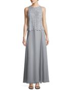 J Kara Petite Embellished Floor-length Dress