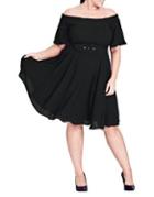 City Chic Plus Lady Valerie Off-the-shoulder Sheath Dress