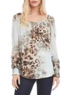 Karen Kane Cheetah-print Boatneck Top