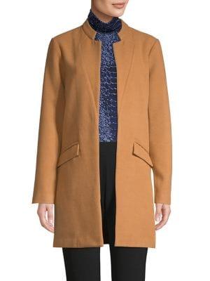 Halston Long-sleeve Open-front Cardigan