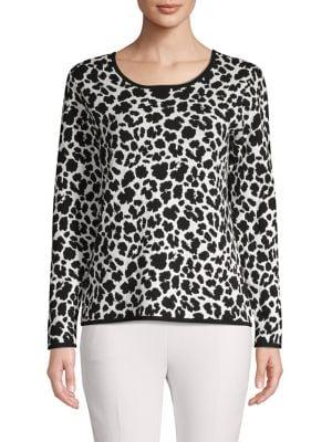 Vince Camuto Animal Jacquard Sweater