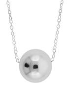 Lord & Taylor Sterling Silver Circular Pendant Necklace