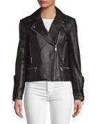 Michael Michael Kors Zip-front Leather Moto Jacket