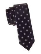 Black Brown Star Conversation Slim Tie