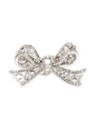 Anne Klein Silvertone Embellished Bow Brooch