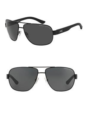 Armani Exchange 2012s 63mm Pilot Sunglasses