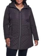 Gallery Plus Faux Fur-lined Hood Quilted Jacket