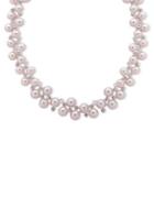 Anne Klein Imitation Pearl And Crystal Collar Necklace