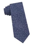 Black Brown Flower Neat Cotton Tie