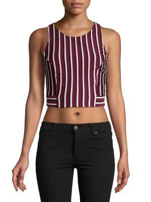 Miss Selfridge Striped Cropped Top