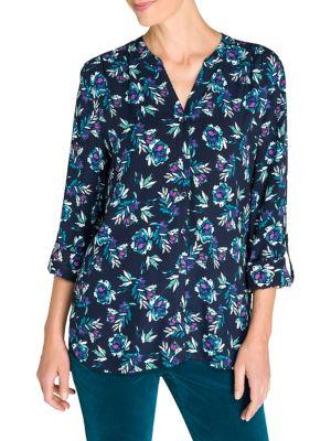 Olsen Floral-print Long-sleeve Top