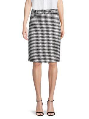 Calvin Klein Houndstooth Print Knee-length Skirt