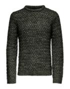 Only And Sons Structure-knit Mockneck Sweater