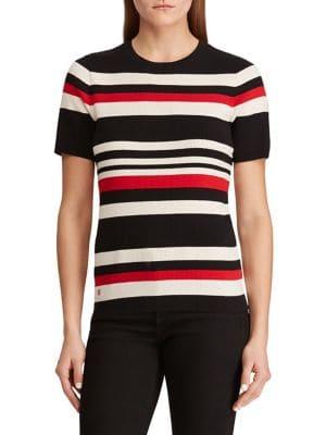 Lauren Ralph Lauren Striped Cotton-blend Top