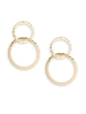 Design Lab Lord & Taylor Double Hammered Drop Earrings