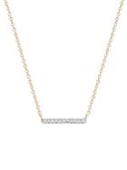 Adina Reyter 14k Yellow Gold & White Diamond Bar Pendant Necklace