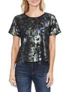 Vince Camuto Sapphire Sheen Sequin-embellished Tee