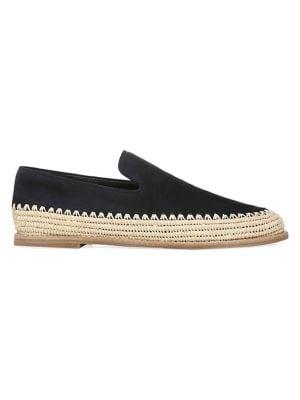 Vince Jalen Suede & Raffia Loafers