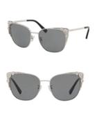 Coach 56mm Metal Cateye Sunglasses