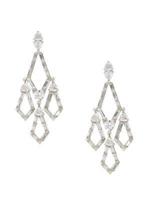 Vince Camuto Silvertone & Crystal Chandelier Drop Earrings
