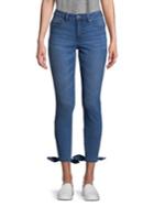 Ivanka Trump Mid-rise Bow Skinny Jeans