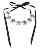 Badgley Mischka Faux Pearl And Crystal Choker Necklace