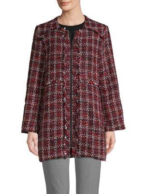 Imnyc Isaac Mizrahi Tweed Zip Jacket
