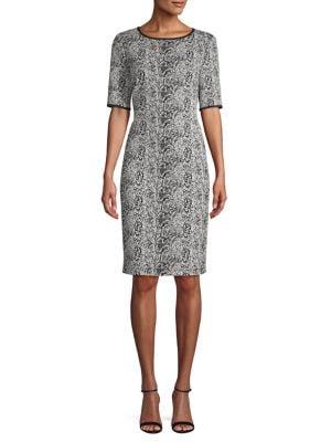 Taylor Snakeskin-print Sheath Dress