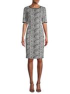 Taylor Snakeskin-print Sheath Dress