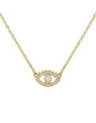 Ripka Juliette Pave Diamond And 14k Yellow Gold Evil Eye Pendant Necklace
