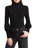Lauren Ralph Lauren Ribbed Puffed-sleeve Sweater