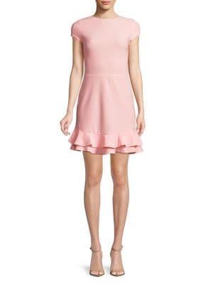Design Lab Cap Sleeve Ruffle Hem Dress