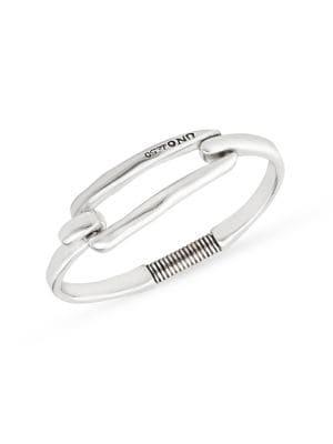 Uno De 50 Genderless Tied Silverplated Bangle Bracelet