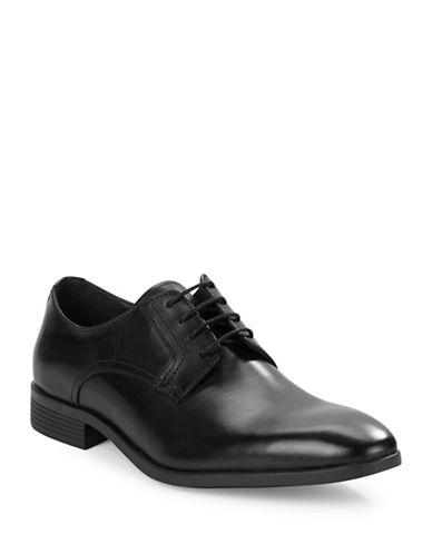 Black Brown Columbus Leather Oxfords