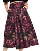 Miss Selfridge Floral Jacquard Midi Skirt