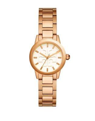 Tory Burch Gigi Rose Goldtone Stainless Steel Bracelet Watch