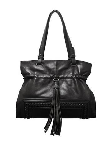 Sondra Roberts Squared Leather Shoulder Bag