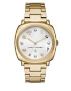 Marc Jacobs Mandy Crystal And Stainless Steel Bracelet Watch